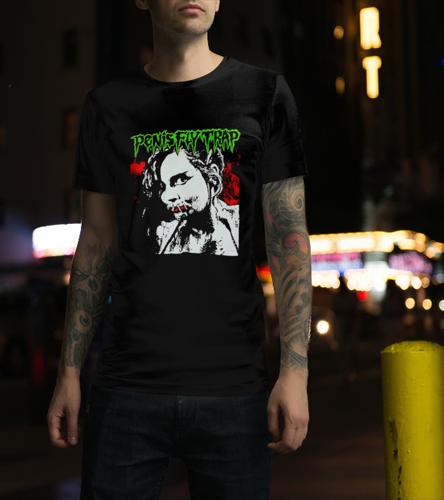 Penis Flytrap Horror Aesthetic Red Green T-Shirt