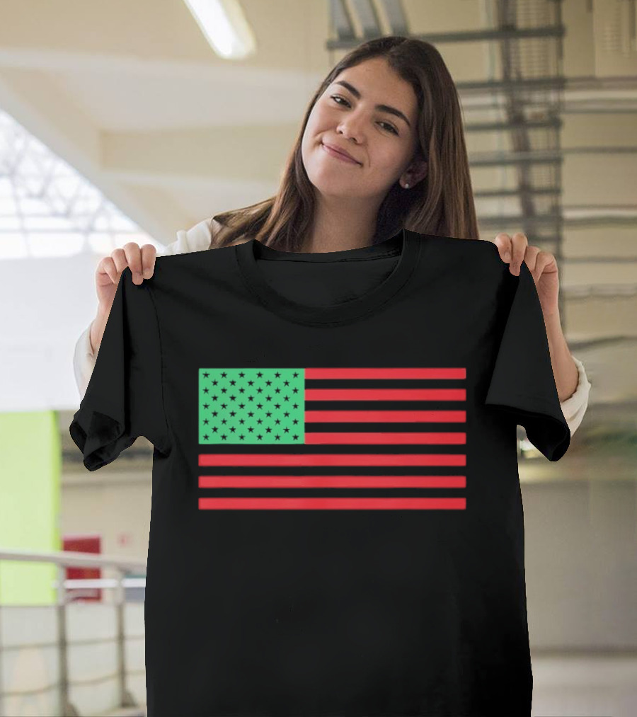 African American Red Green Black Flag T-Shirt