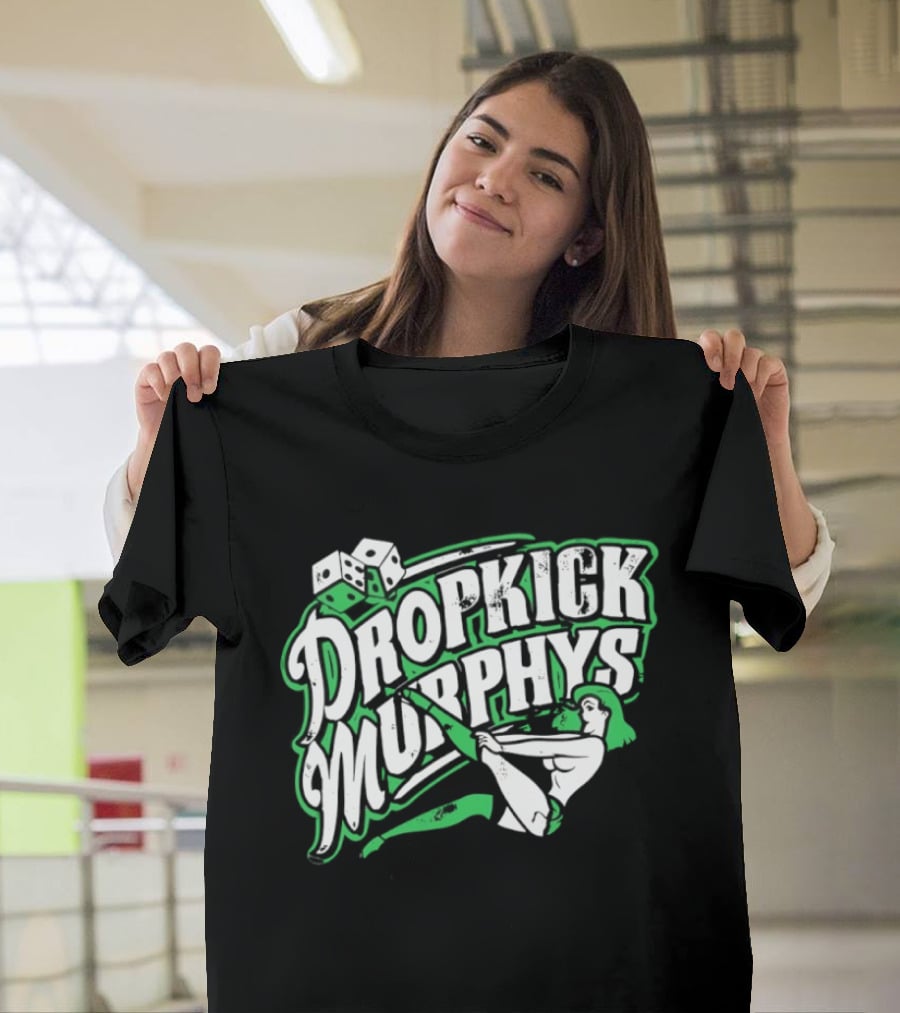 Dropkick Murphys Band Pin Up Girl With Dice T-Shirt