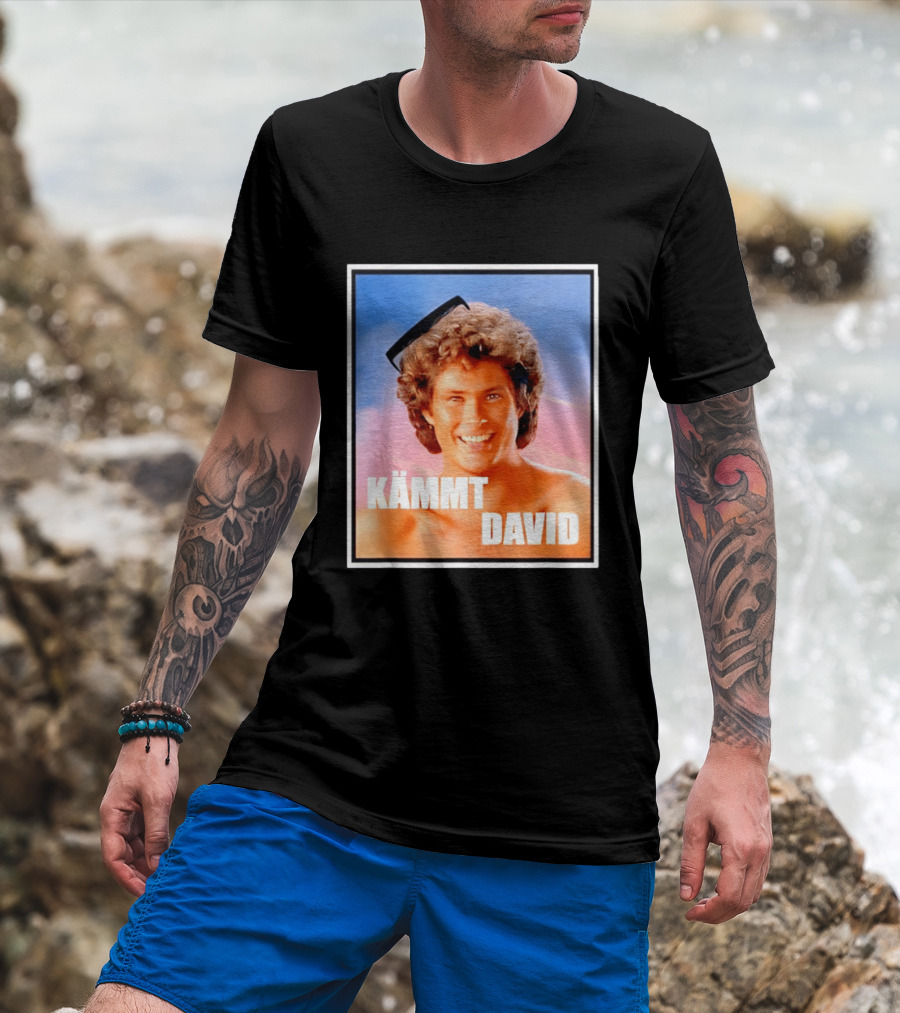 Kämmt David Lustiger Satire Spruch Retro Filmstar Kamm T-Shirt