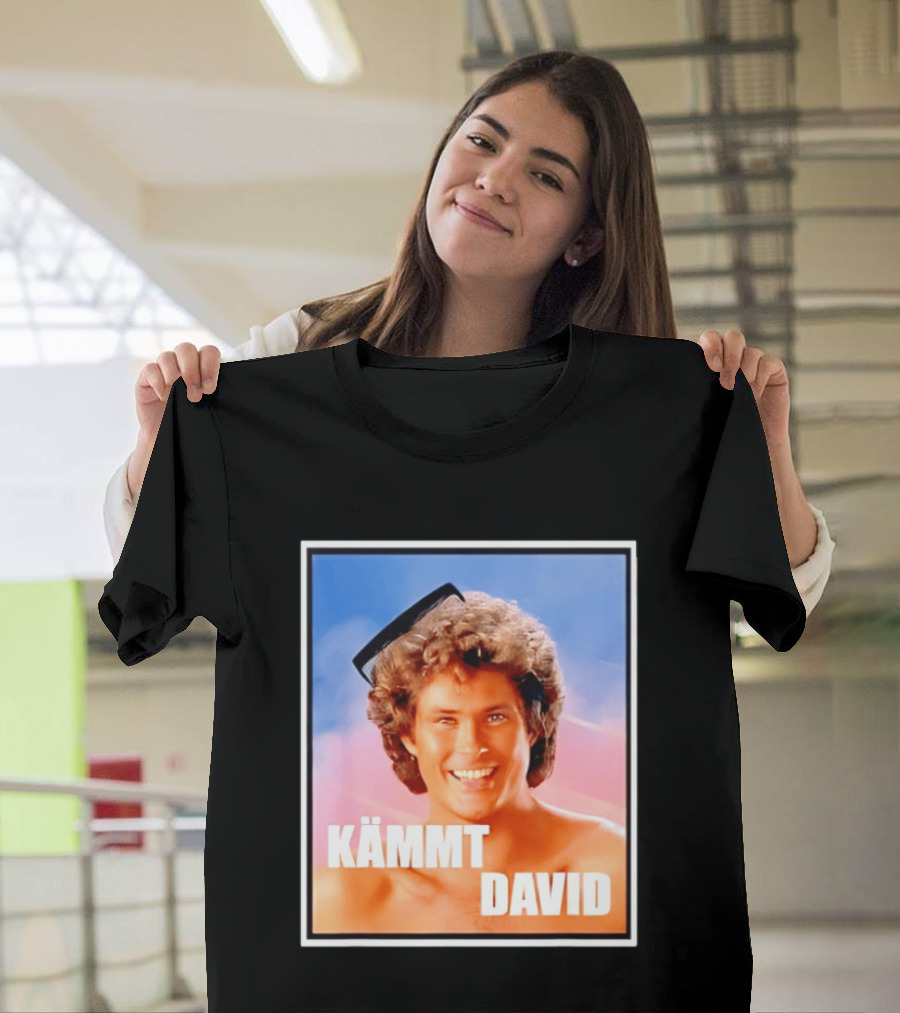 Kämmt David Lustiger Satire Spruch Retro Filmstar Kamm T-Shirt