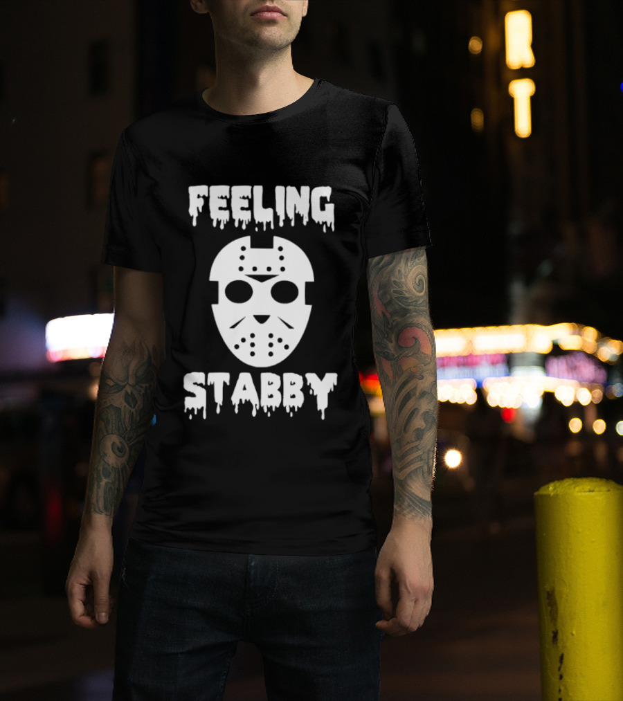 Feeling Stabby Jason Voorhees Mask Horror T-Shirt