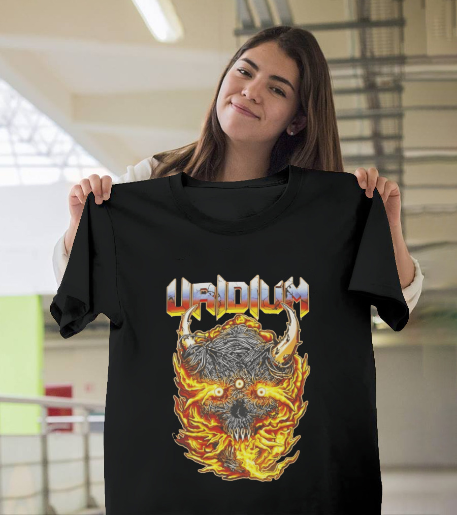 Uridium Heavy Metal Fiery Demon T-Shirt