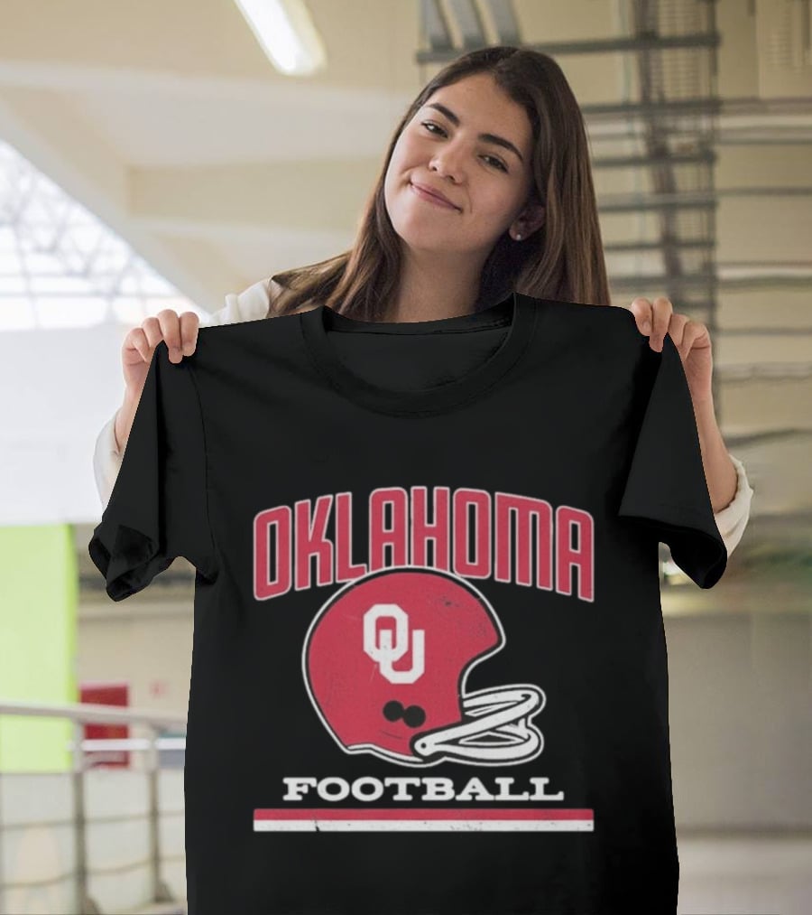 Oklahoma Sooners Football Helmet OU T-Shirt