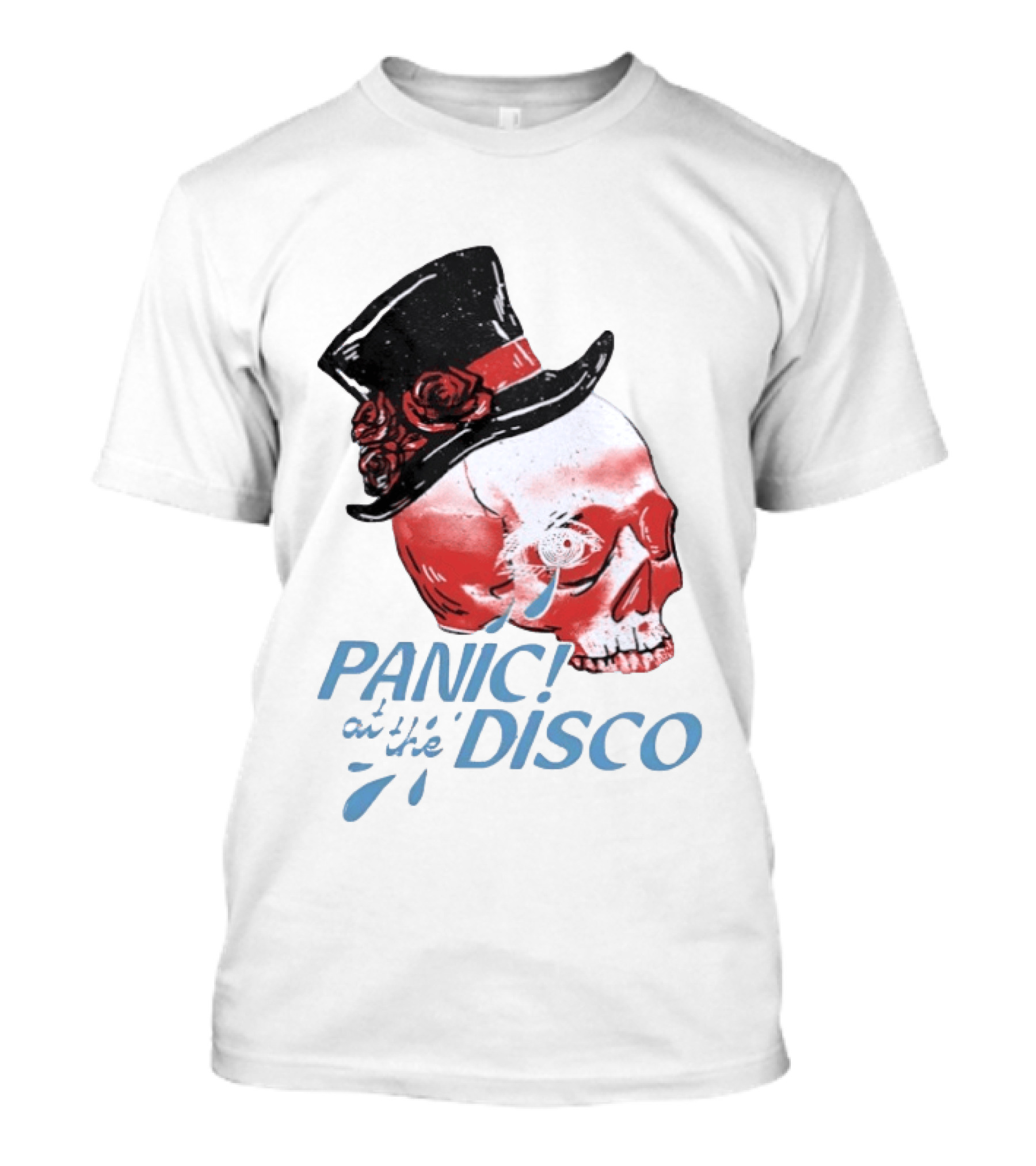 Panic At The Disco Skull Top Hat Roses T-Shirt