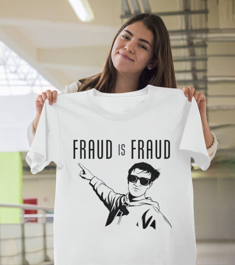Fraud Is Fraud Meme Sunglasses Pointing T-Shirt