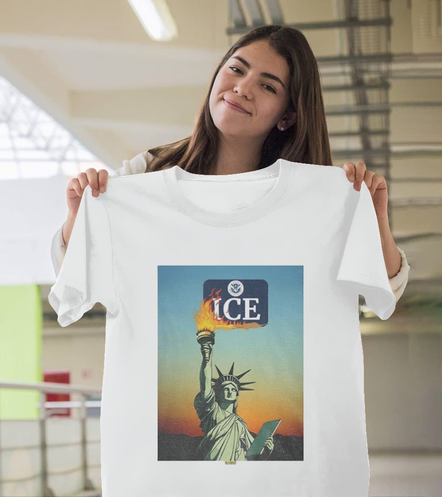 Statue Of Liberty Abolish ICE Protest Lady Liberty Anti Fascist Rally T-Shirt