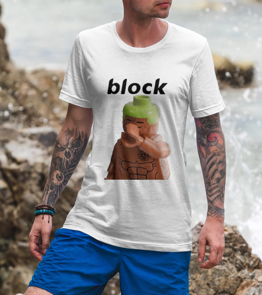 Block The Don Block LEGO Minifigure Style Dabbing Pose T-Shirt