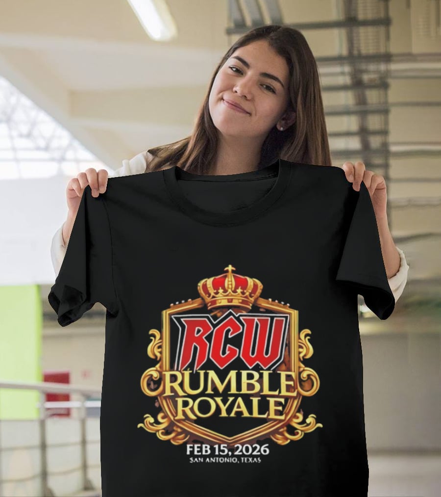 RCW Rumble Royale Feb 15 2026 San Antonio Texas Crown Crest Event T-Shirt
