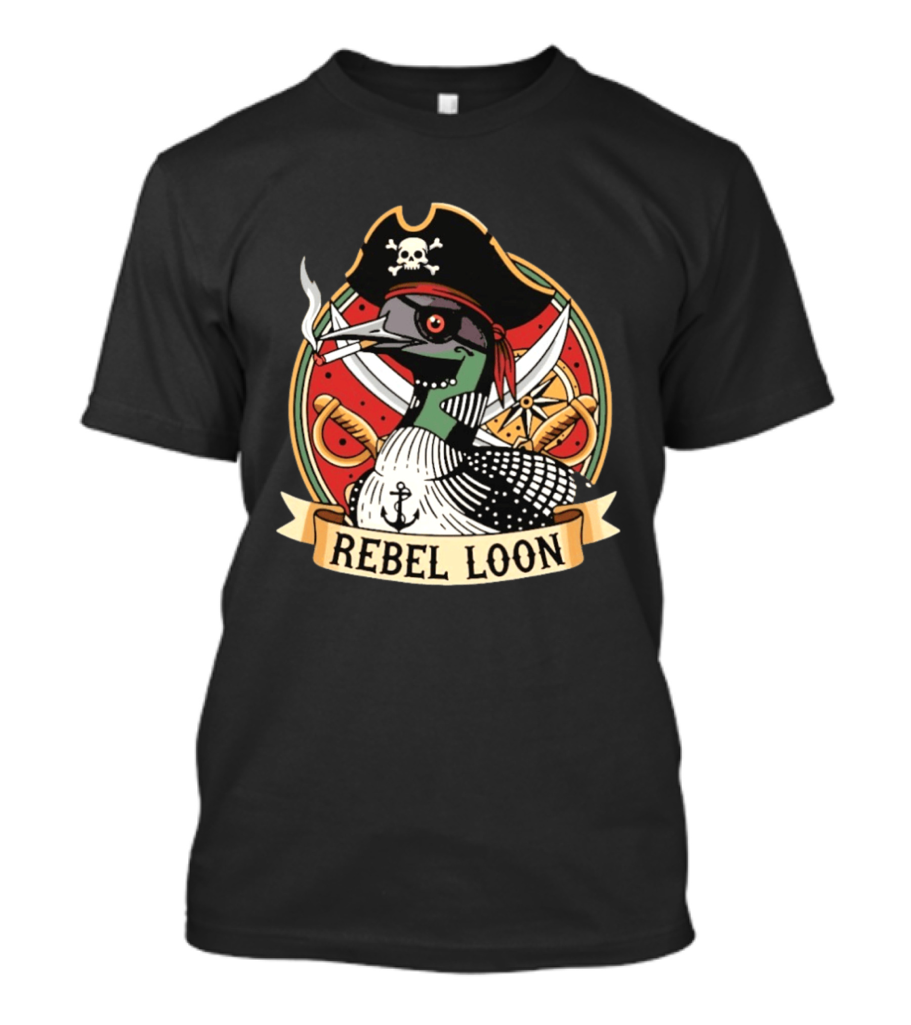 Rebel Loon Pirate Minnesota Anti ICE Swords And Compass T-Shirt