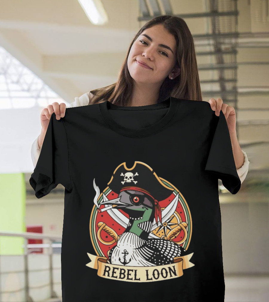 Rebel Loon Pirate Minnesota Anti ICE Swords And Compass T-Shirt
