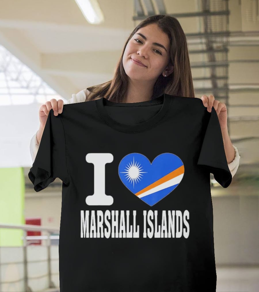 I Love Marshall Islands Heart Flag Souvenir T-Shirt