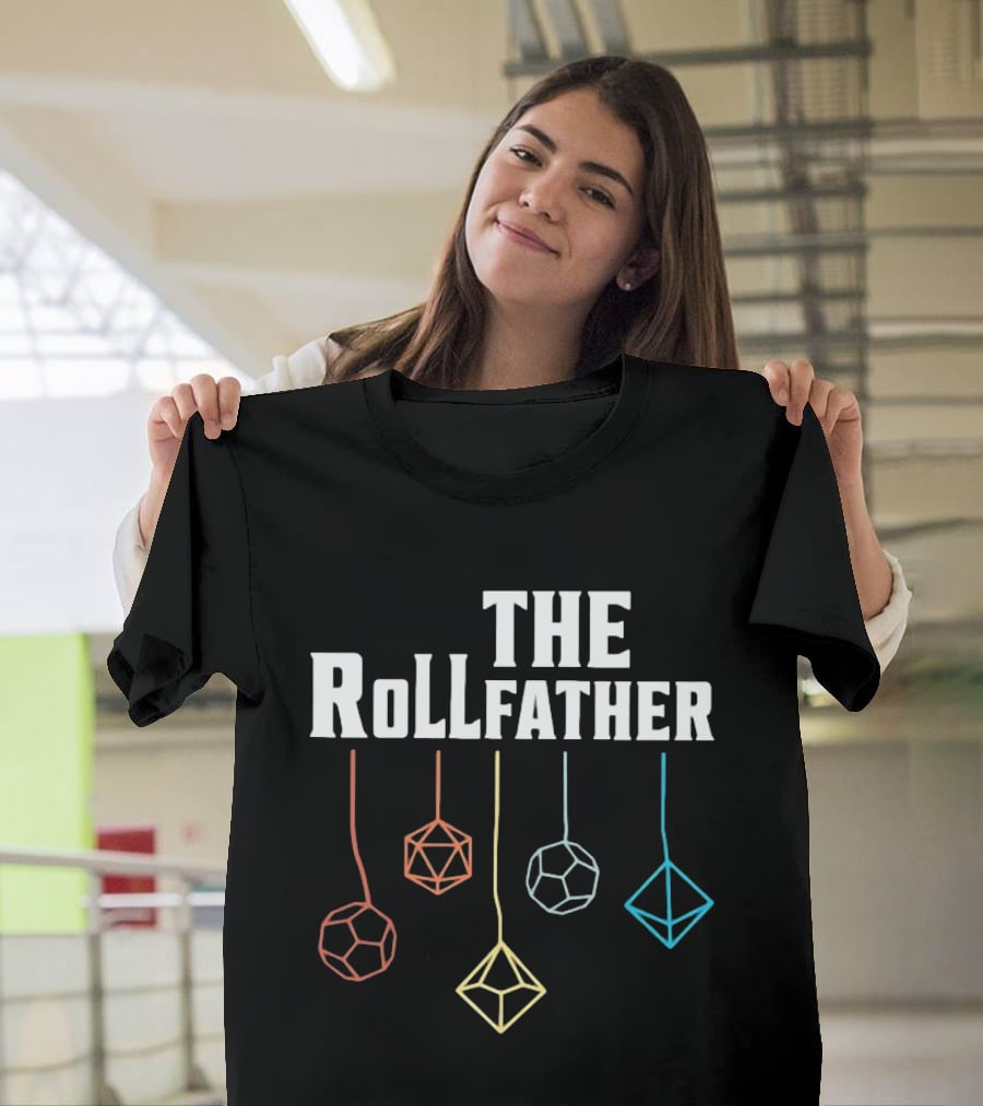 The Rollfather Geometric Dodecahedron Icosahedron T-Shirt