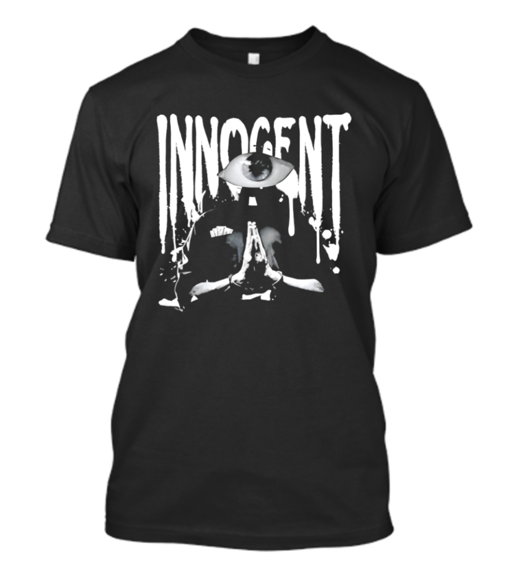 Innocent Eyes Pray White Splatter T-Shirt