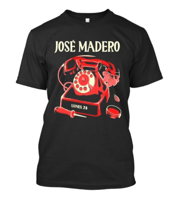José Madero Lunes 28 Retro Red Telephone T-Shirt