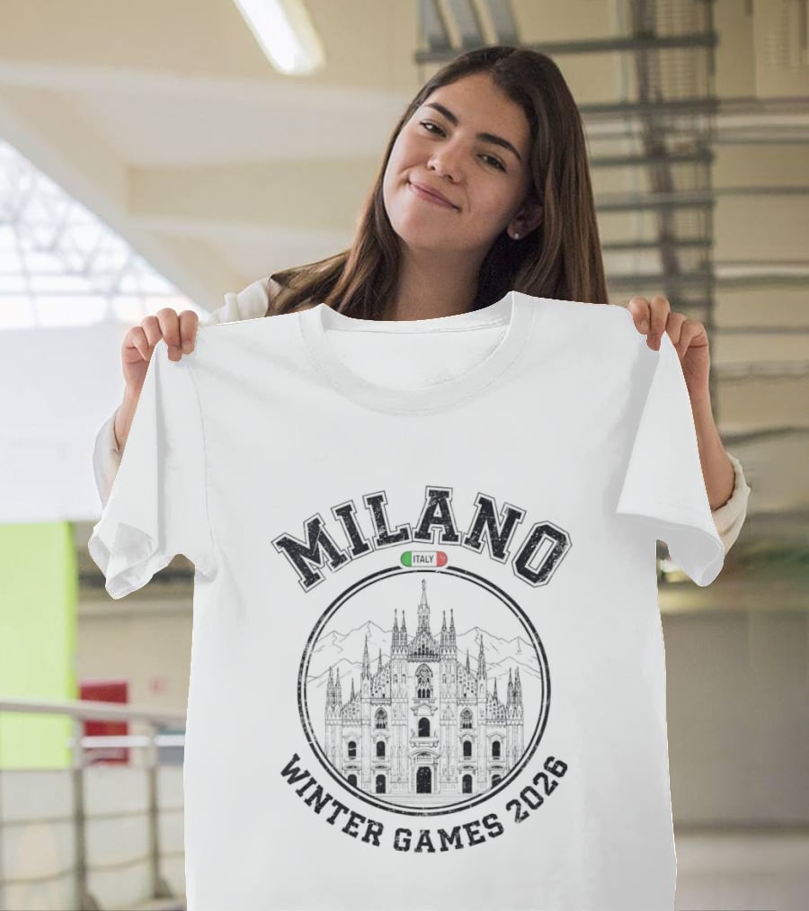 Milano Winter Games 2026 Italy Cathedral Mountains T-Shirt