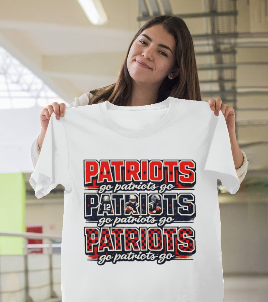 New England Patriots Go Patriots Go Football Game Day T-Shirt