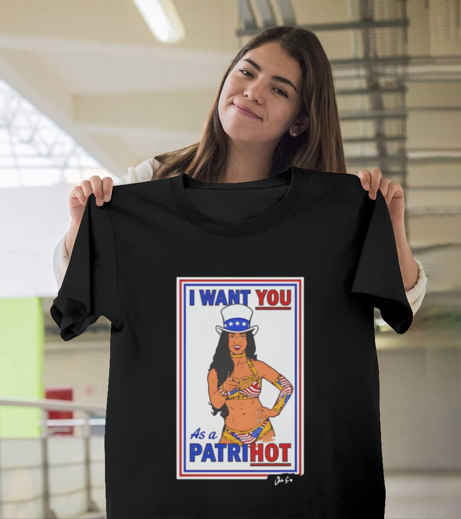 Chelsea Green Seattle Seahawks I Want You As A Patrihot Star Spangled Bikini T-Shirt