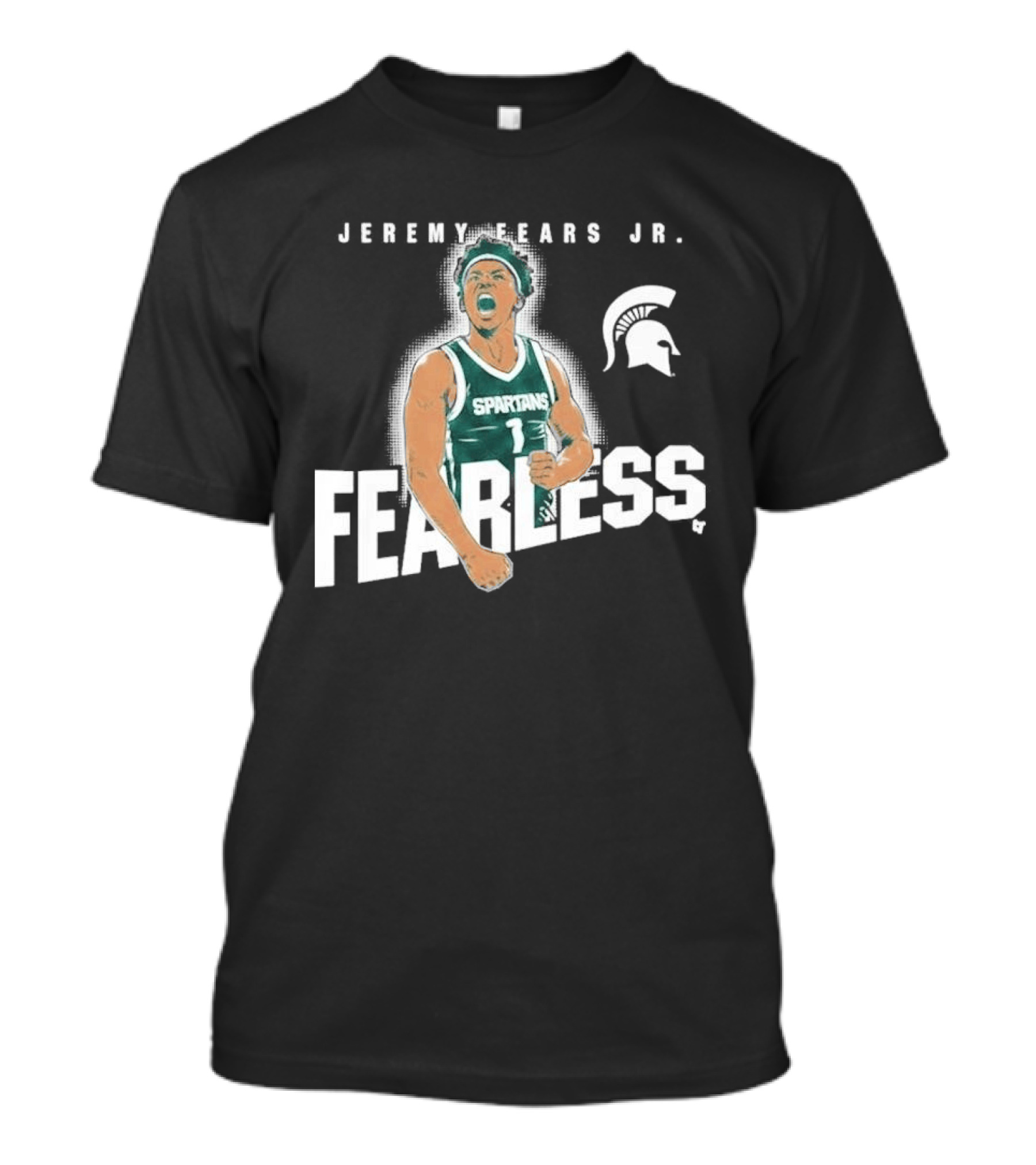 Michigan State Spartans Basketball Jeremy Fears Jr. Fearless T-Shirt