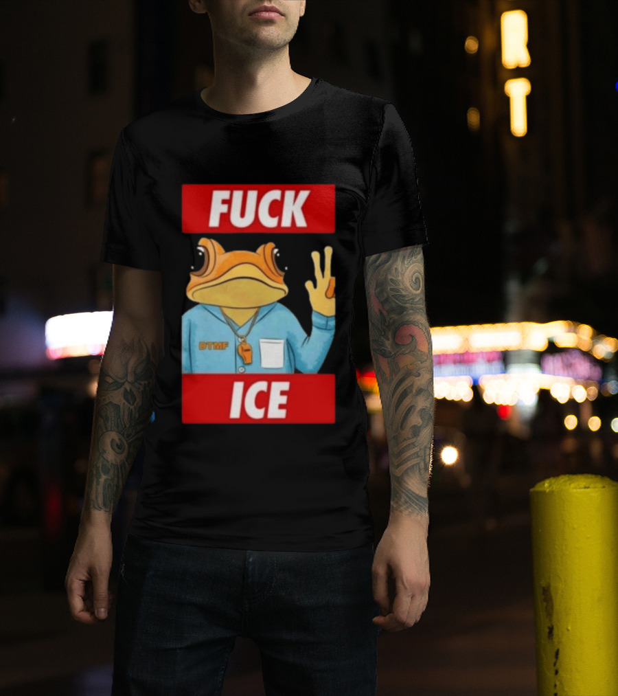 Sapo Concho Frog DTMF With Bold Statement Against ICE T-Shirt
