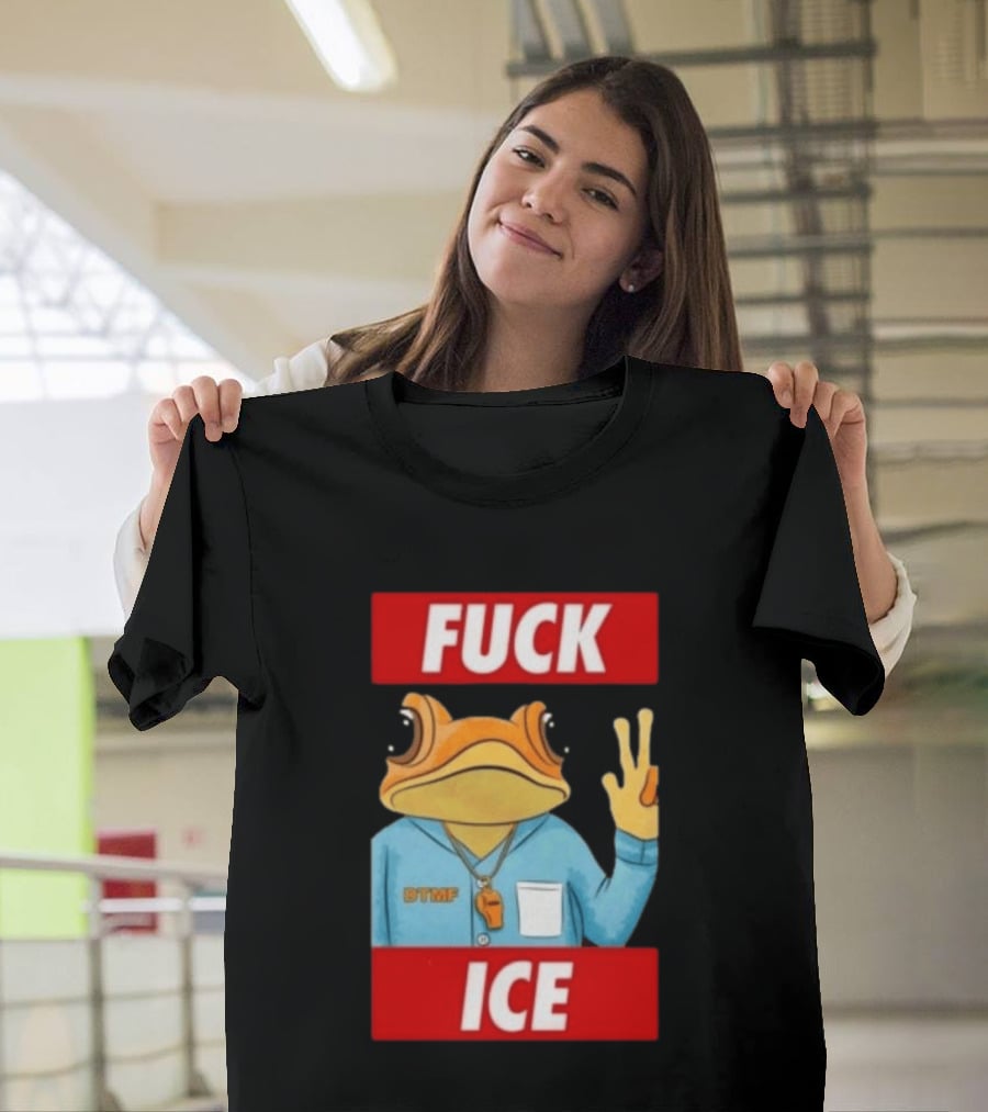 Sapo Concho Frog DTMF With Bold Statement Against ICE T-Shirt