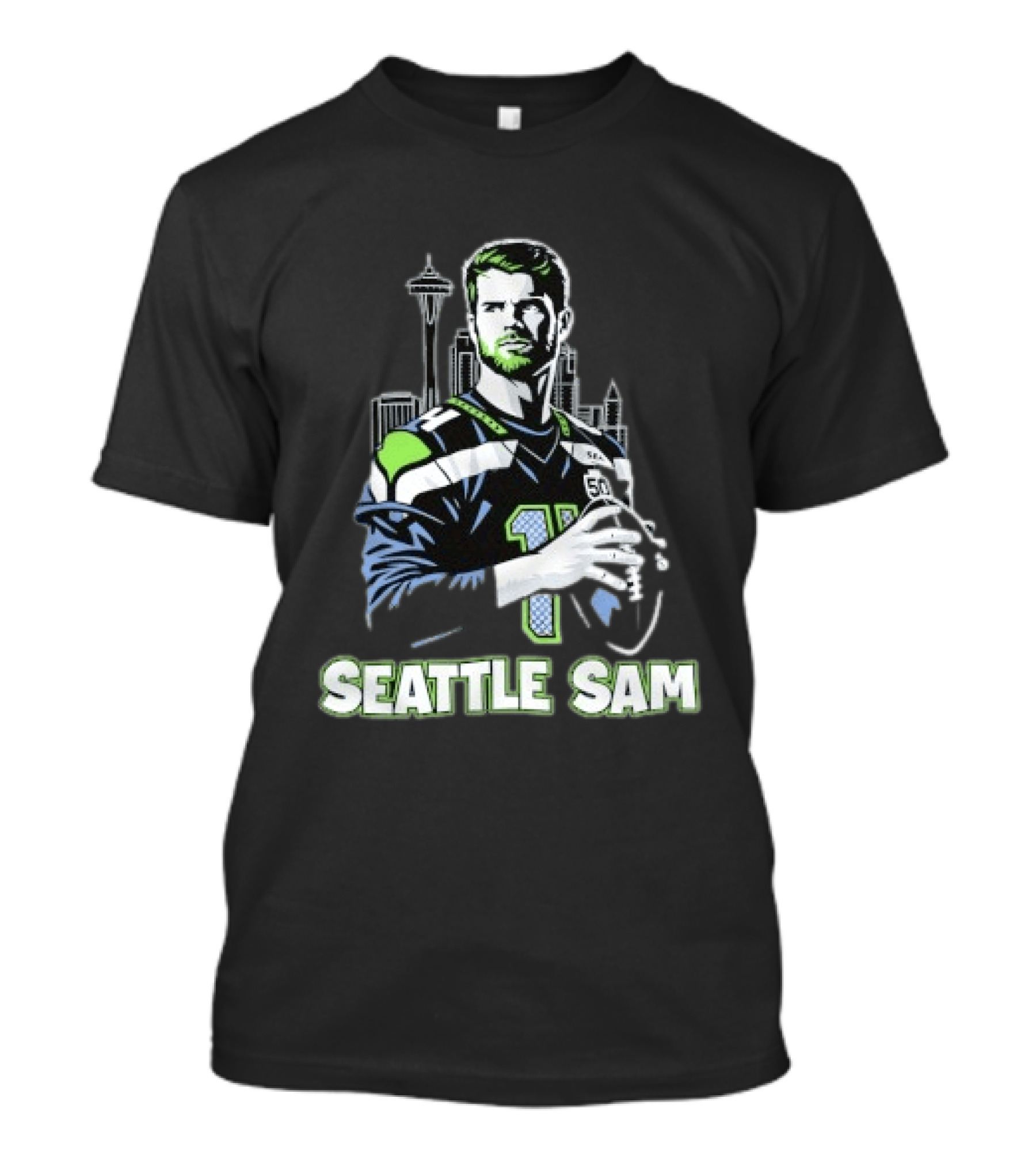 Seattle Sam 11 Football Skyline T-Shirt