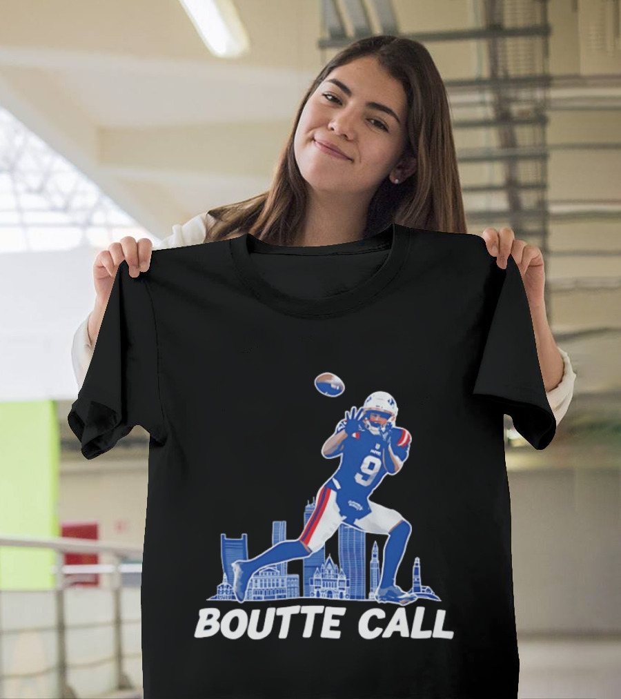 Kayshon Boutte Call New England Patriot Football City Skyline T-Shirt