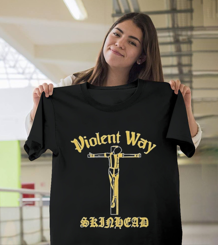 Violent Way Skinhead Crucifix T-Shirt