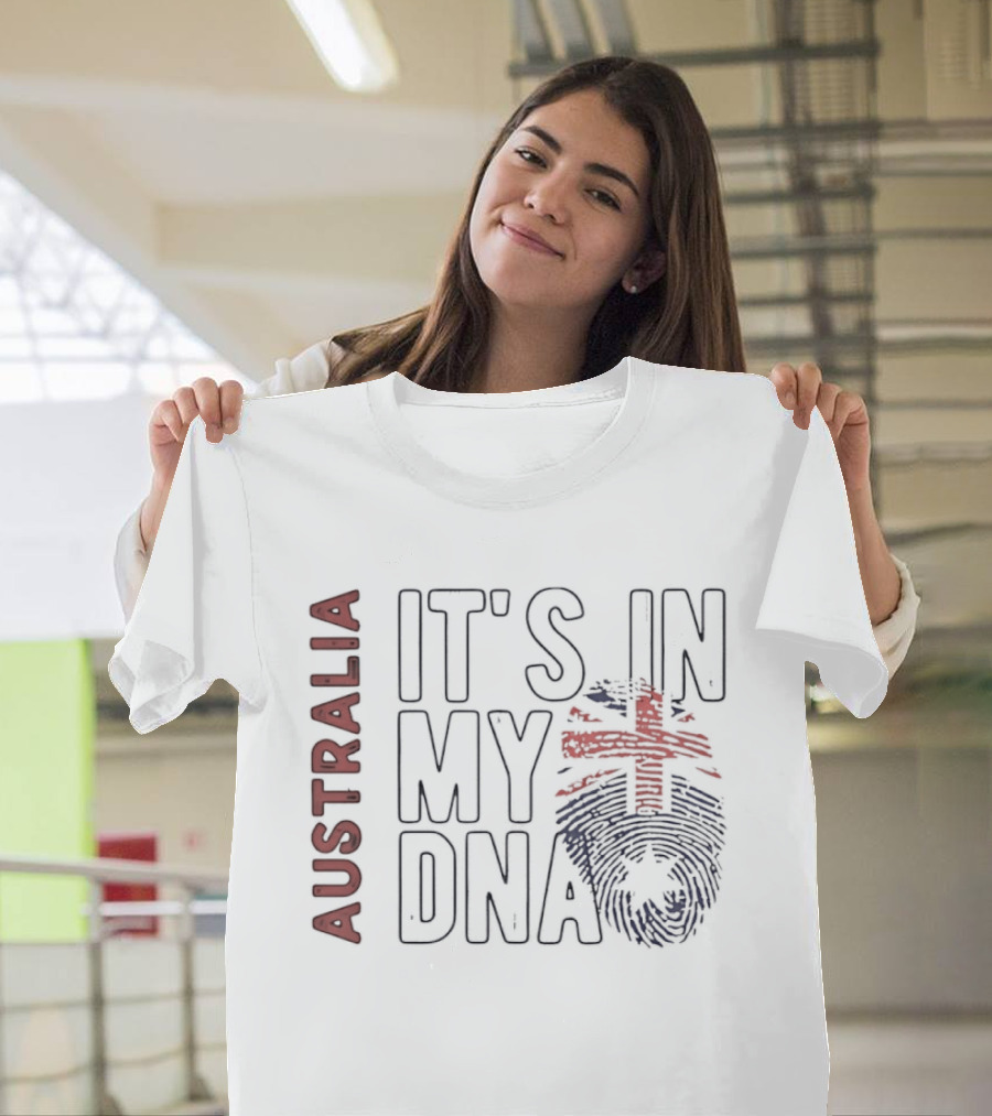Australia It's In My DNA Fingerprint Flag T-Shirt