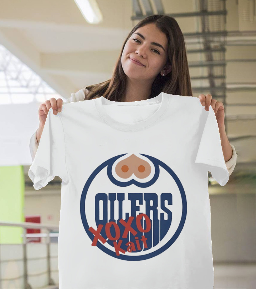 Edmonton Oilers XOXO Kait Retro Style Fan Merch T-Shirt