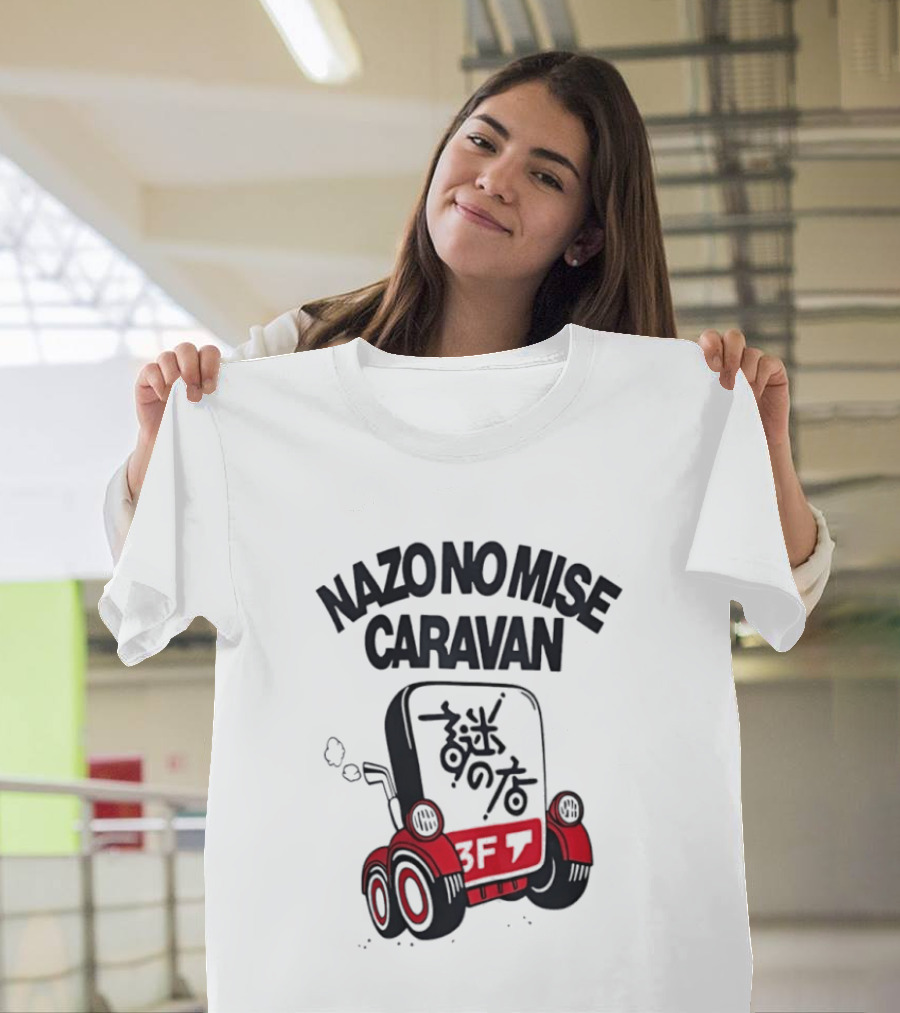 Nazo No Mise Caravan 3F Japanese Style Red Truck T-Shirt