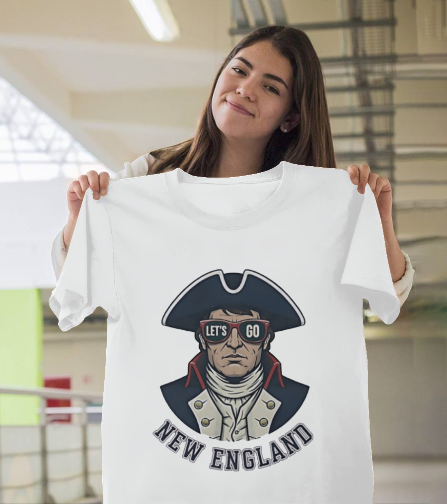 New England Patriots Let's Go American Patriot Football T-Shirt