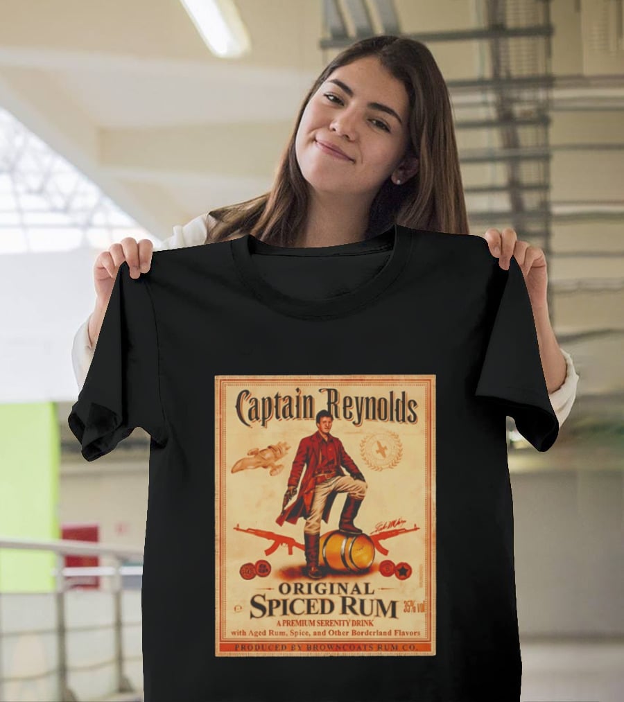 Captain Reynolds Original Spiced Rum Serenity Drink With Aged Rum Spice And Borderland Flavors T-Shirt