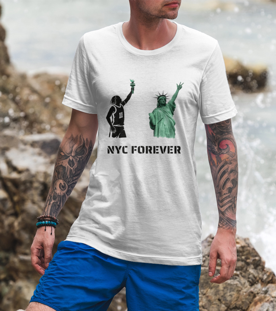 Jalen Brunson 11 Statue Of Liberty NYC Forever New York Knicks 2026 NBA T-Shirt