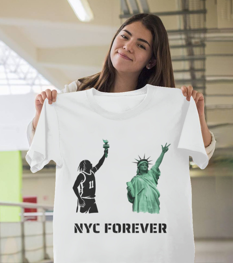 Jalen Brunson 11 Statue Of Liberty NYC Forever New York Knicks 2026 NBA T-Shirt
