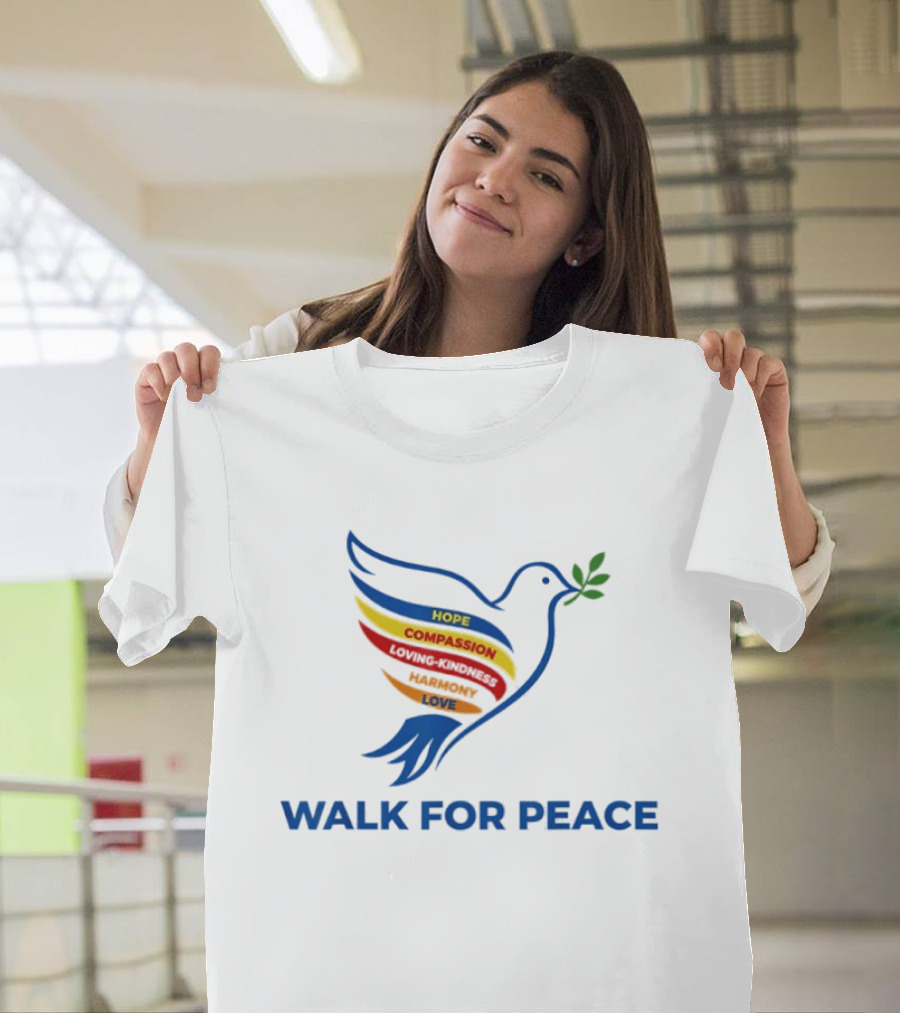 Walk For Peace Hope Compassion Love Dove T-Shirt
