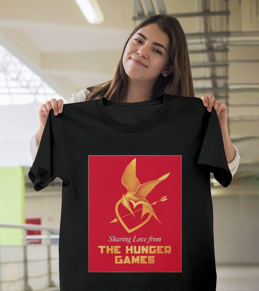 Sharing Love From The Hunger Games Mockingjay Heart T-Shirt