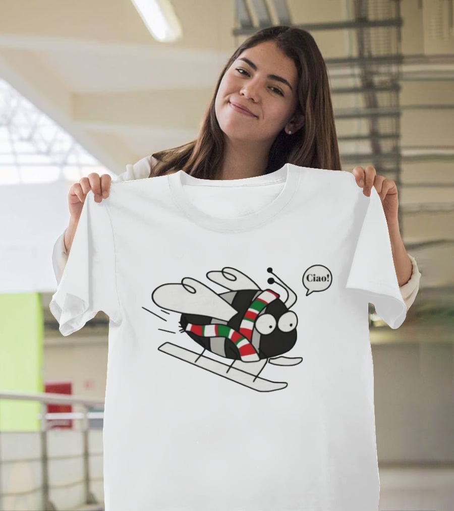 Bees On Skis Ciao Cortina USA Milan Cortina 2026 Winter Games T-Shirt