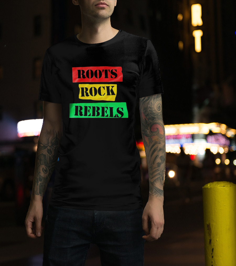 Roots Rock Rebels Reggae Rasta Vibes T-Shirt