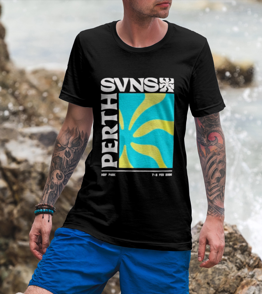 SVNS Perth 2026 Event 7 8 Feb Yellow Blue T-Shirt