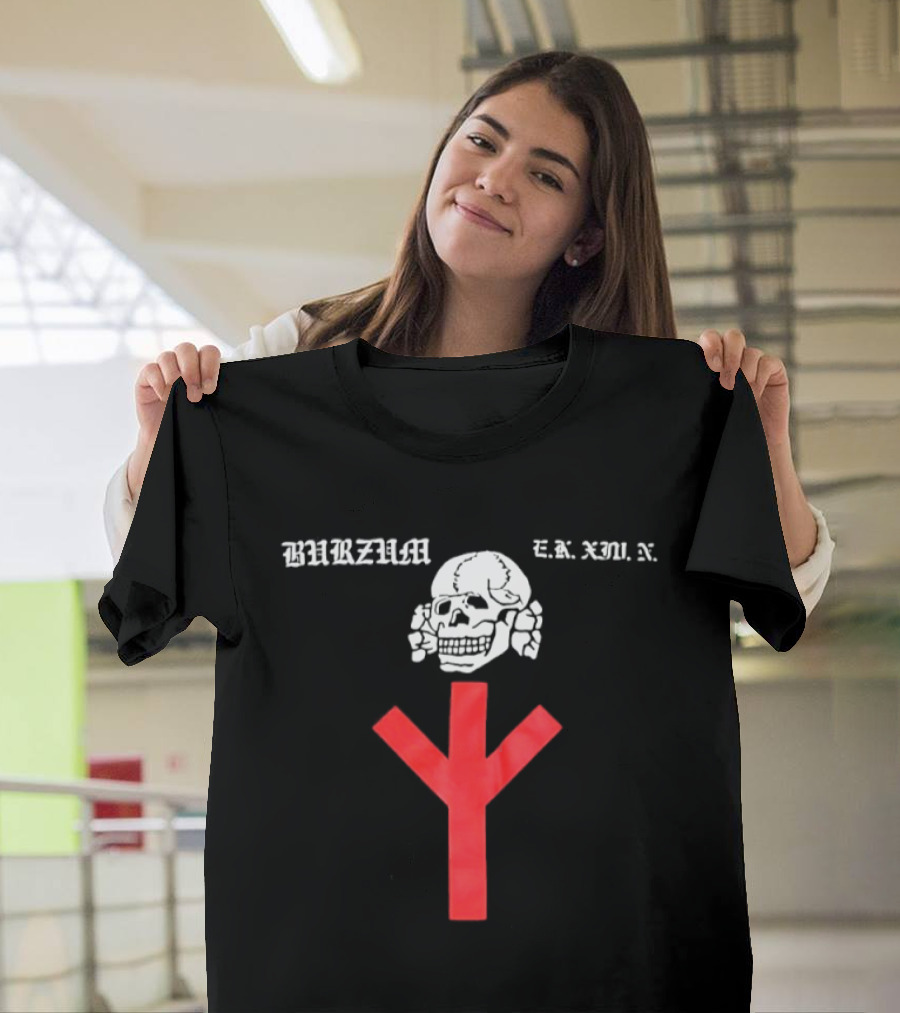 Burzum Support Your Local Skull Symbol E.K. Kommando T-Shirt