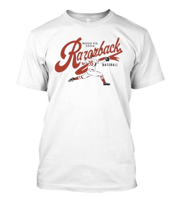 Woo Pig Sooie Razorback Baseball T-Shirt