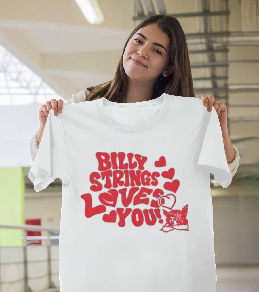 Billy Strings Loves You Valentine's Day Hearts 2026 T-Shirt