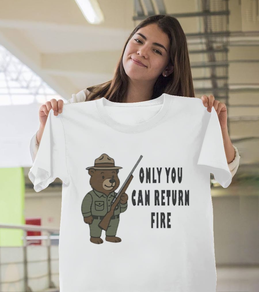 Smokey Bear Only You Can Return Fire Ranger Rifle T-Shirt