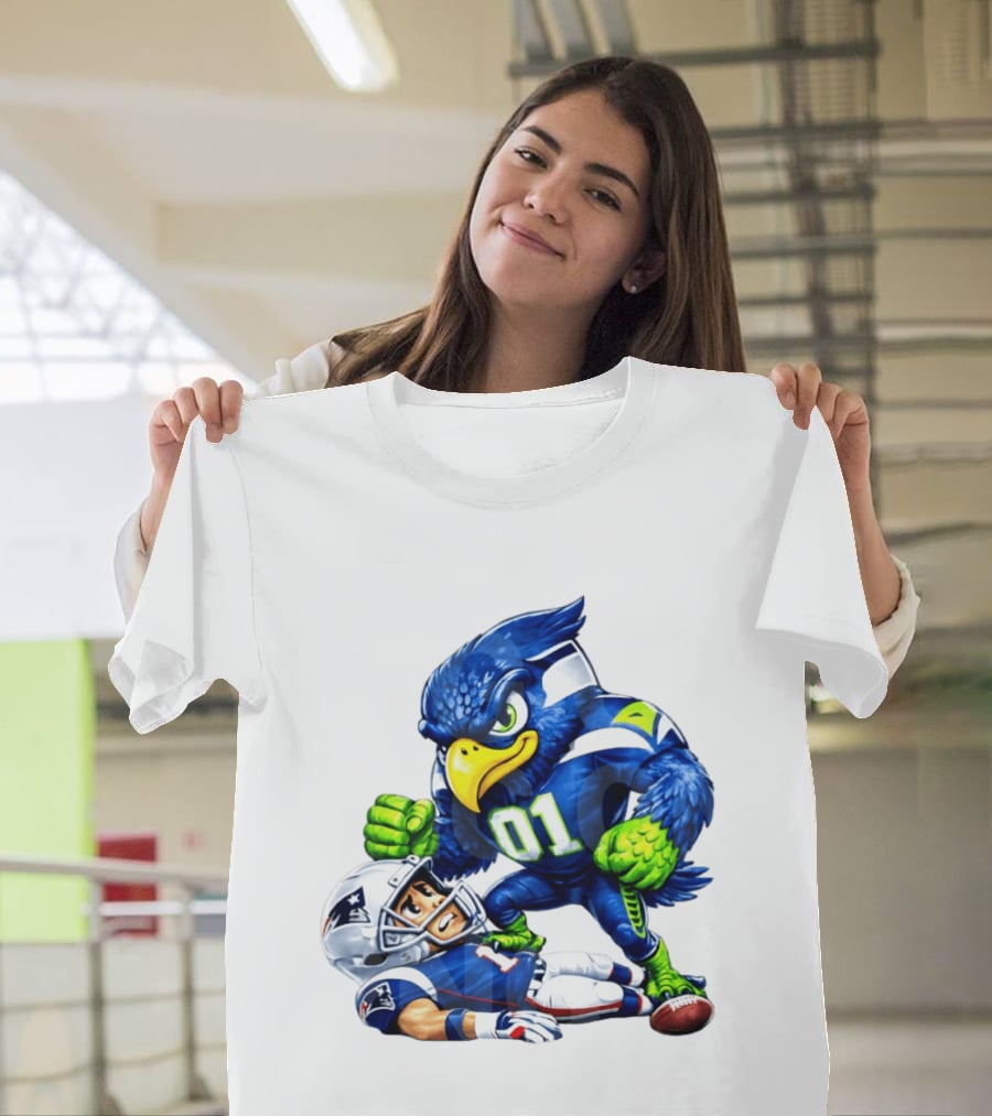 Seattle Seahawks Crush New England Patriots 2026 Football Rivalry Showdown T-Shirt