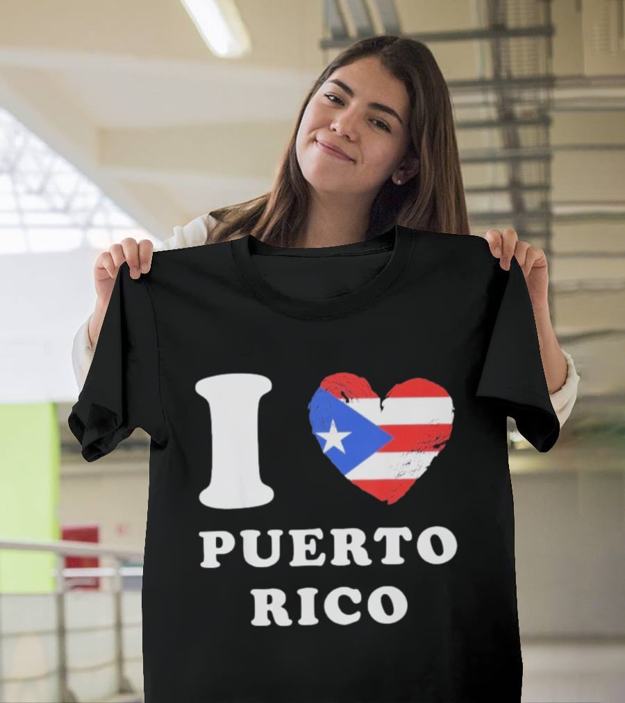 I Heart Puerto Rico Flag T-Shirt