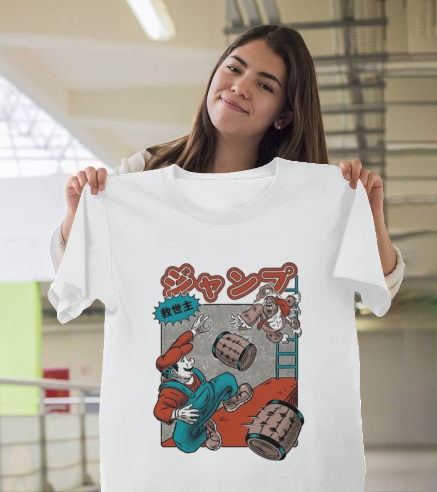 Jumping Savior Retro Japanese T-Shirt