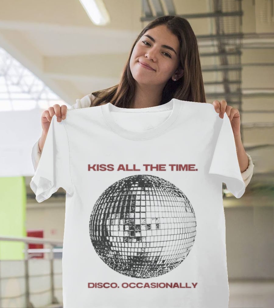 Kiss All The Time Disco Occasionally Disco Ball T-Shirt