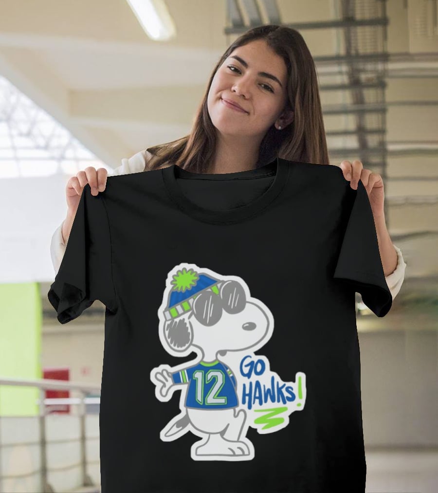 Snoopy 12 Seattle Seahawks Outfit Go Hawks T-Shirt