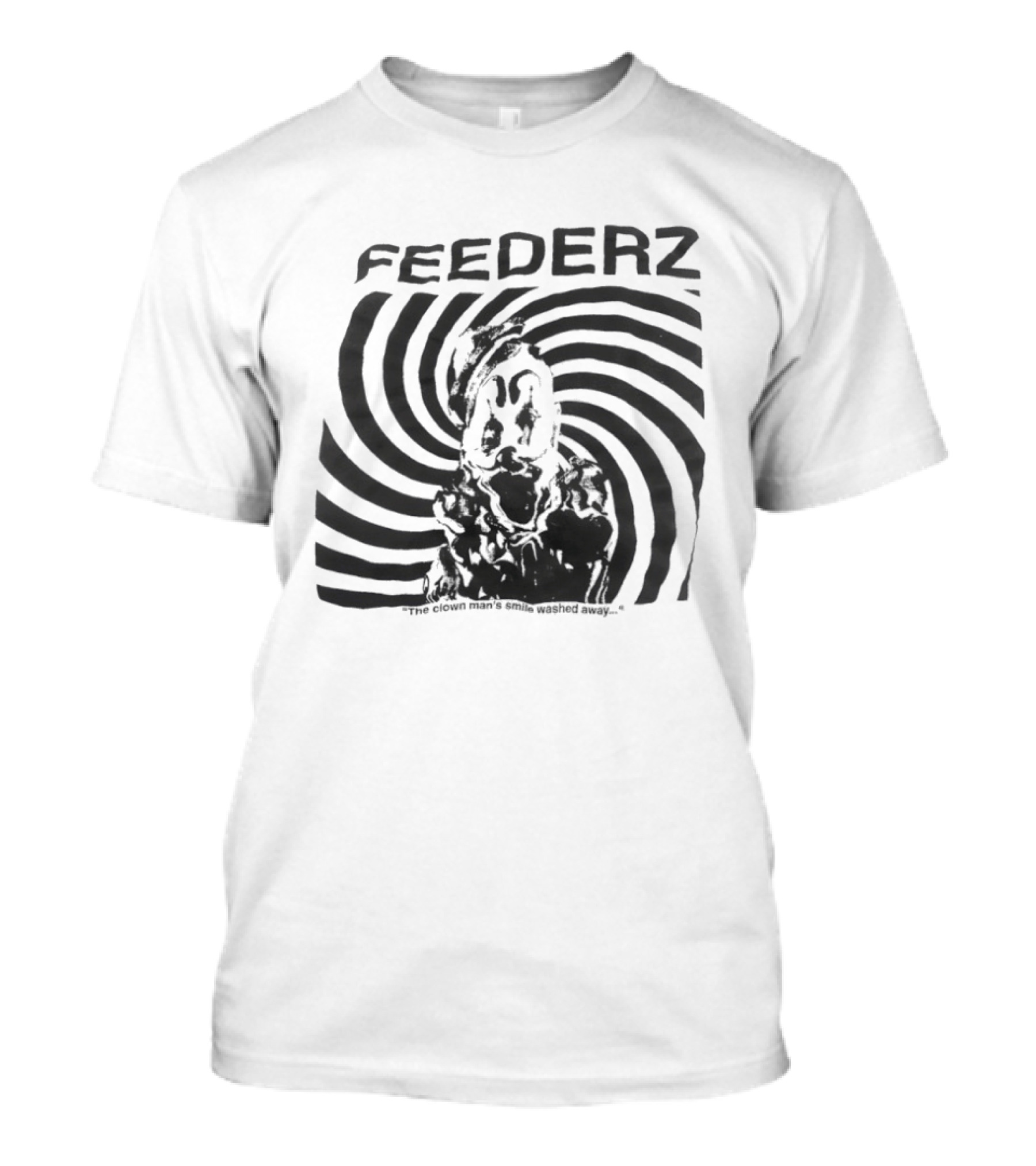 Feederz Clown Man's Smile Washed Away Spiral T-Shirt